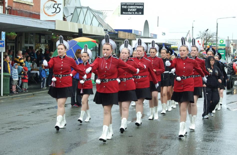 Members of the Clutha Guards marching team.