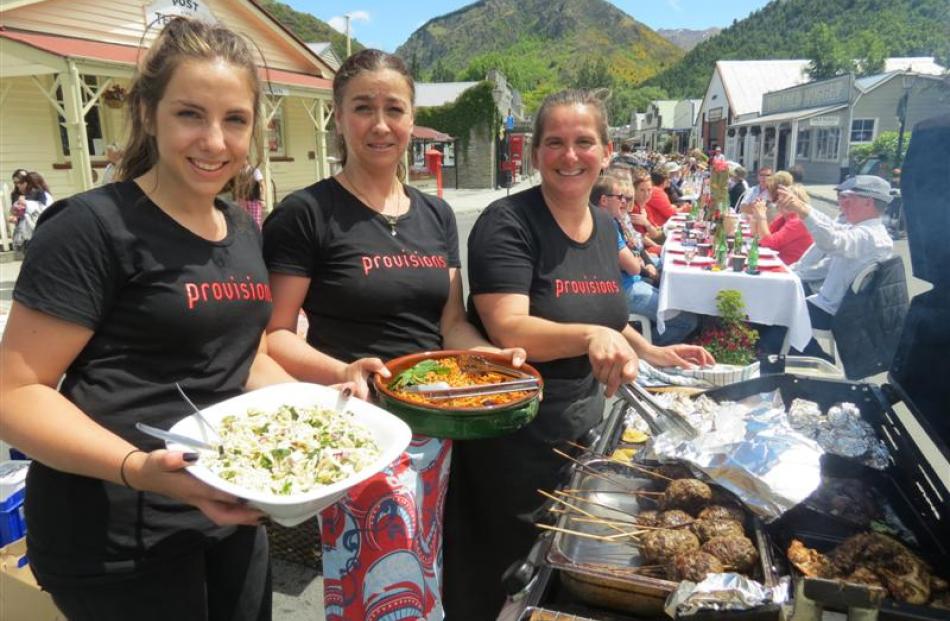 Provisions of Arrowtown staff members (from left) Abi Koberstern, Barb Griffin and Becks O'Malley...