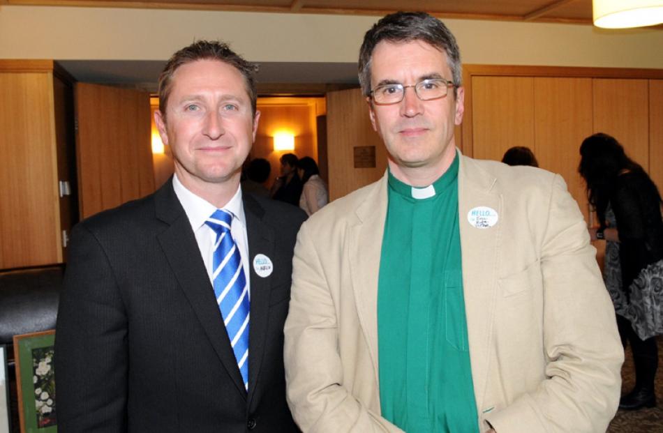 Andrew Maffey and president of the Board Rev Eric Kyte, vicar of St Johns, Roslyn, both of Dunedin.