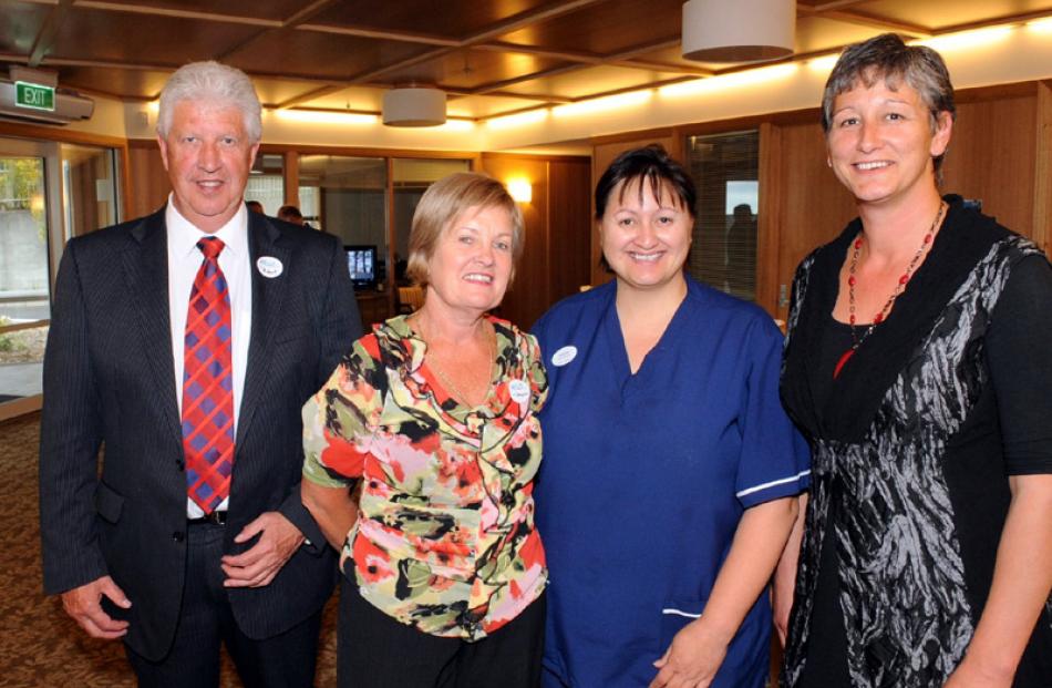 Robert and Gaynor Campbell of Mosgiel, clinical team leader Hinewai Ngatai, and Jannette Hope,...