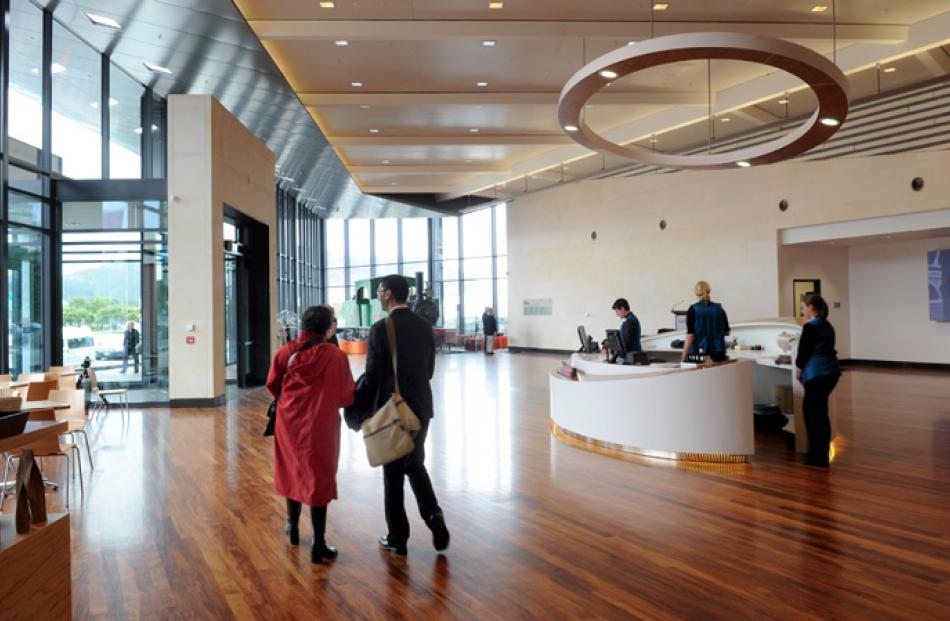Inside the new foyer.