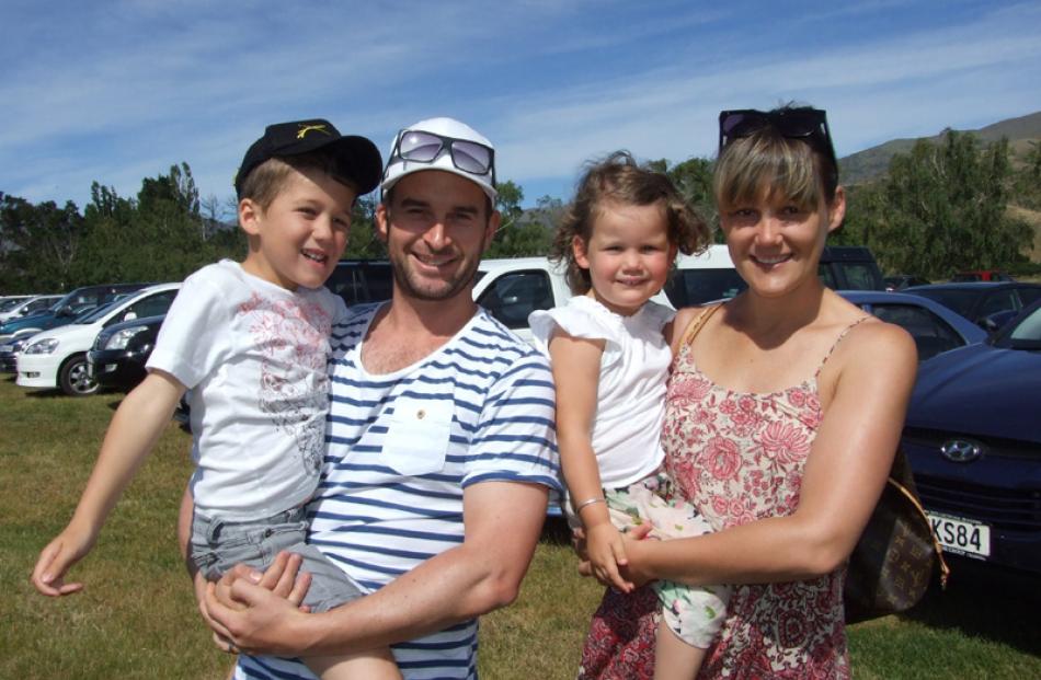 George and Macayla Chapman, of Wanaka, with Olly (5) and Indie (2).