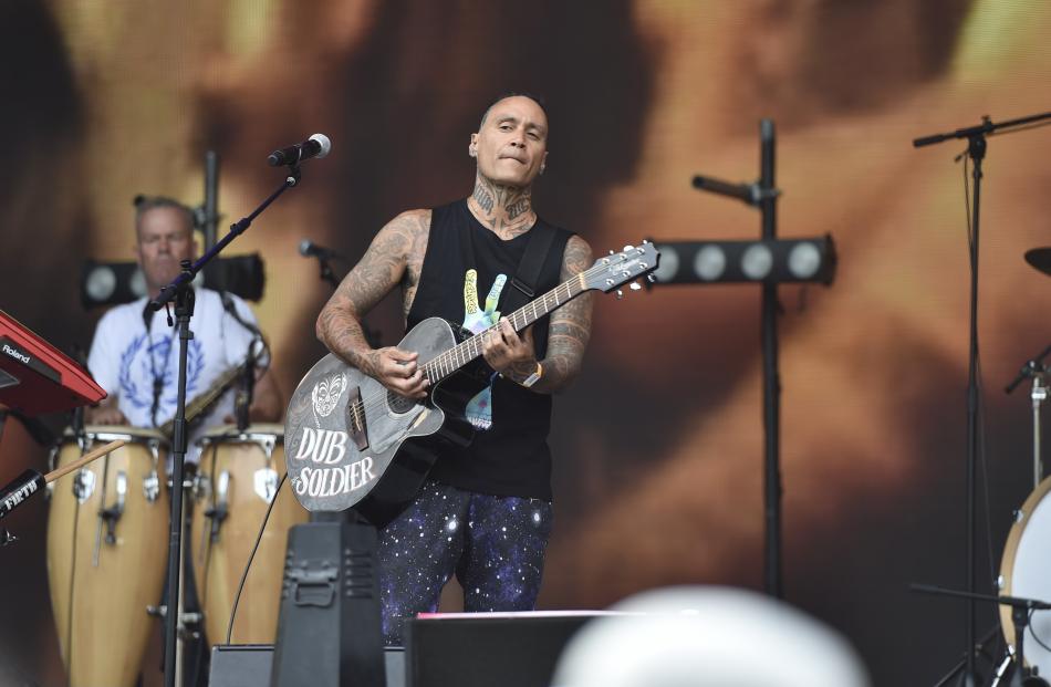 Tiki Taane had the crowd at his fingertips at Rhythm and Alps on New Year's Eve. Photo: Gregor Richardson 