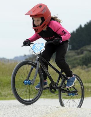 Matilda Norris is all focus as she trains at Forrester Park yesterday.