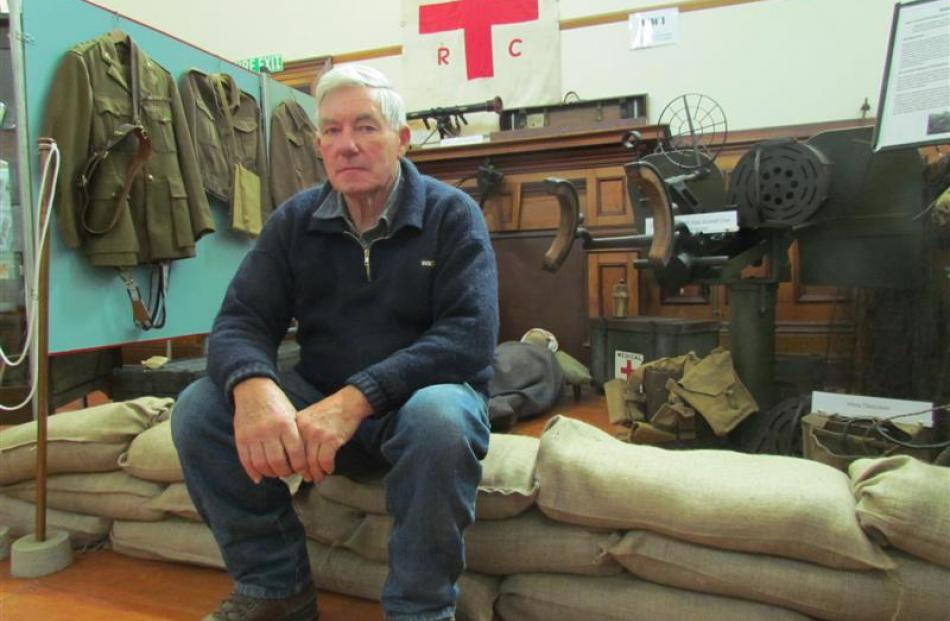 Murray Dempster with his military collection.