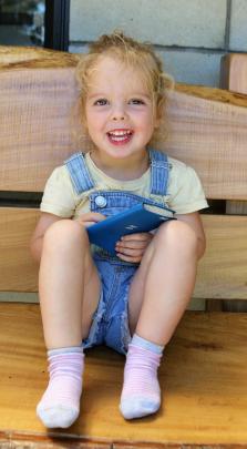 Darcie Tennent (2) at Otaio, South Canterbury, on Wednesday. PHOTO: LESLEY TENNENT