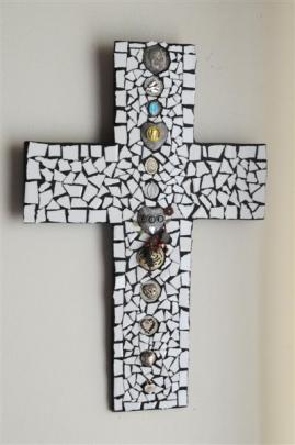 Crosses adorn the church.