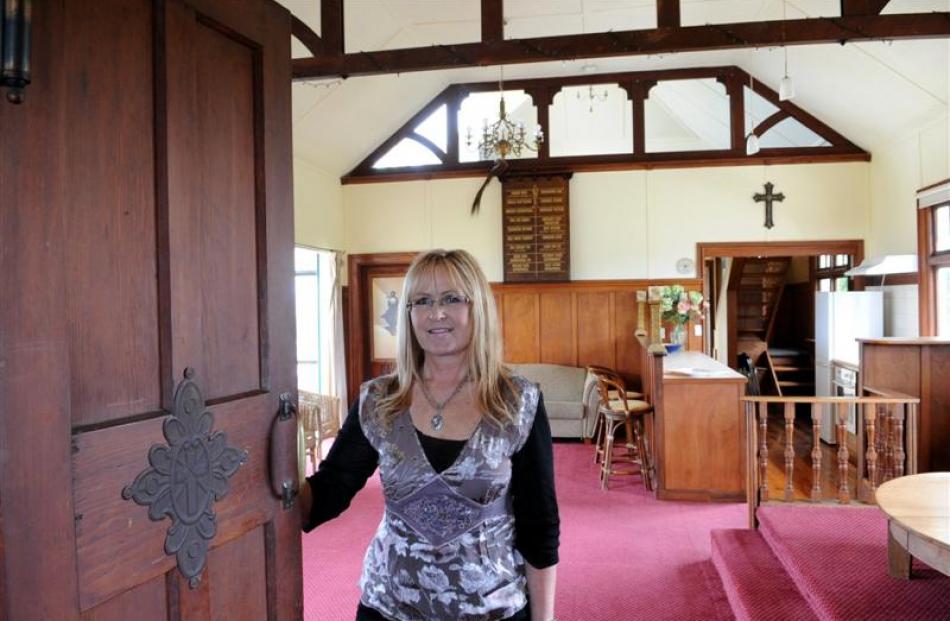 Nicky Jackson reveals the main room from the church vestibule.