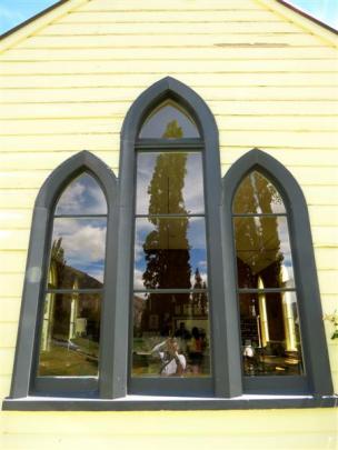 Attractive window frames indicate its church heritage.