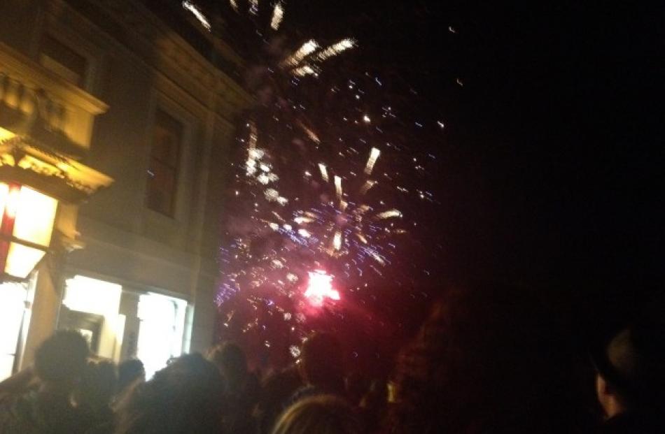 The fireworks display went ahead in Queenstown, despite fears weather might force its...