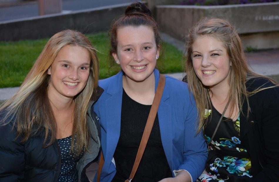 Phoebe Duncan (17), of Christchurch, Eve Biss (17) and Jess Lavelle-Pool (17), both of Dunedin,...