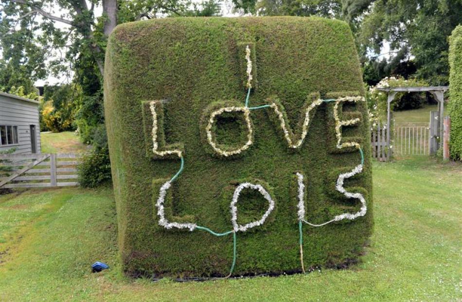 A husband shows his love and affection for his wife Lois with this message in Warrington.