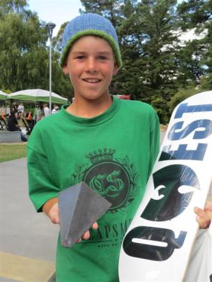 Todd Wilkins, of Wanaka, was judged best overall skateboarder on Saturday and won prizes...