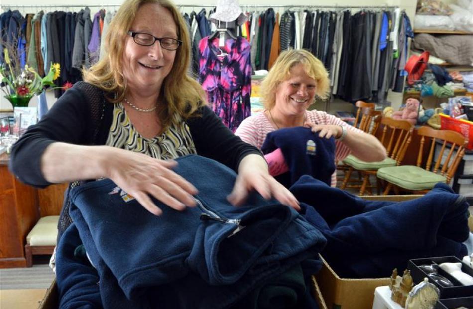Salvation Army King Edward St Family Store manager Jane Orbell (left) and shop assistant Robyn...