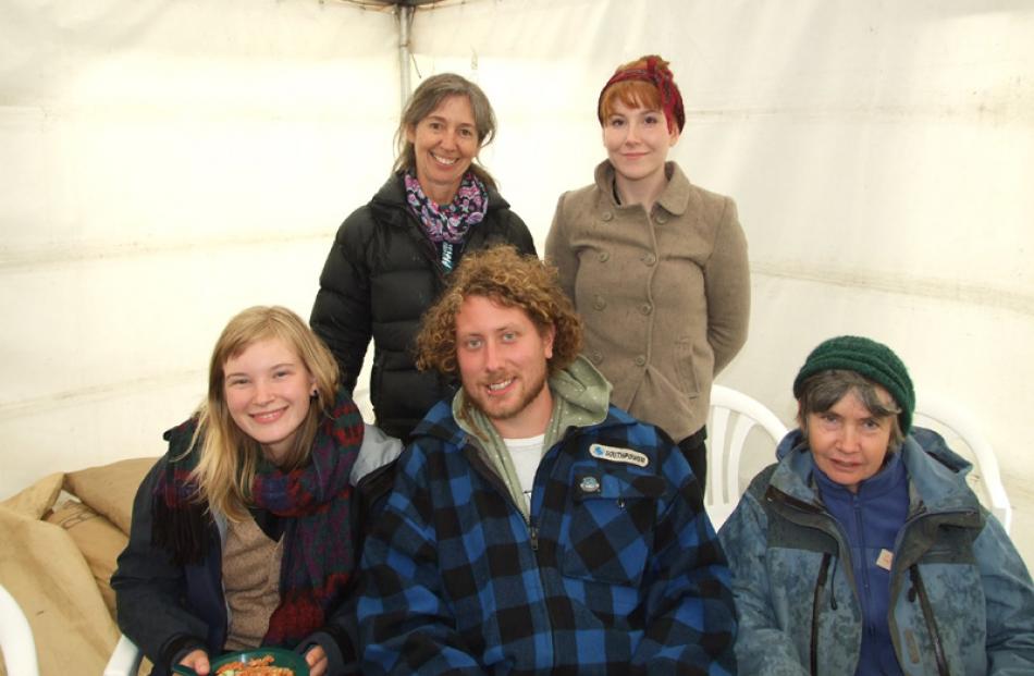 From front left: Lydia Metcalfe of Dunedin, Enaz Erazal of Dunedin, Geraldine Tait of Warrington,...