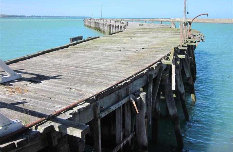 Sumpter wharf at Oamaru Harbour, where a mysterious dinghy arrived on February 10, 1913. Photo by...