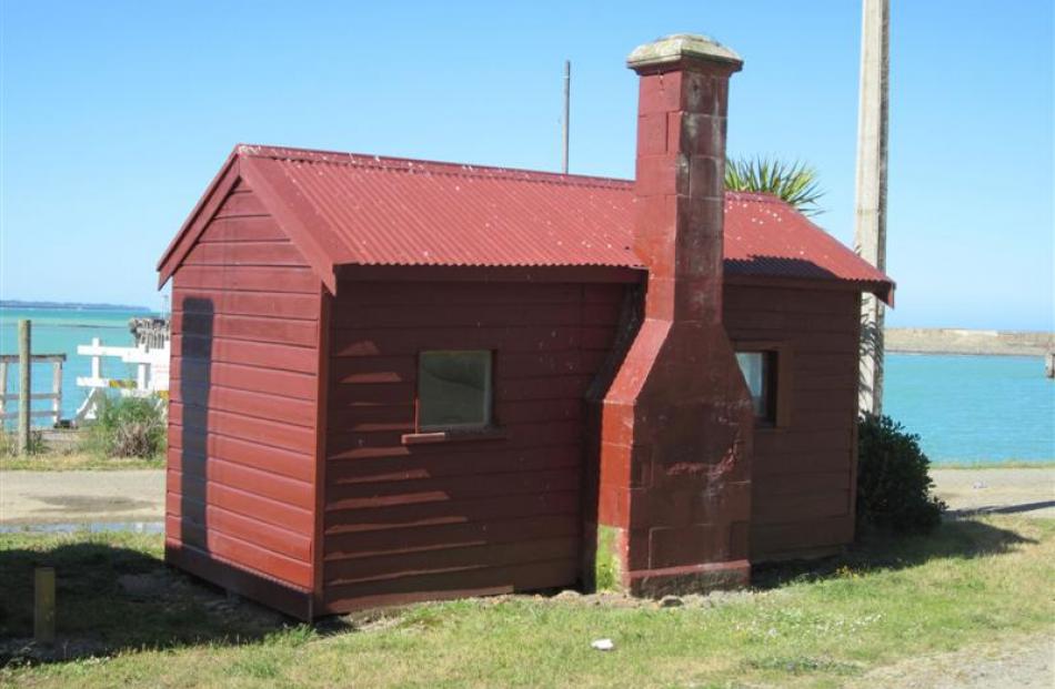 The night watchman's hut  beside Sumpter wharf at Oamaru Harbour. Photo supplied.