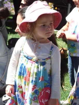 Jessica Hey (3), of Queenstown.