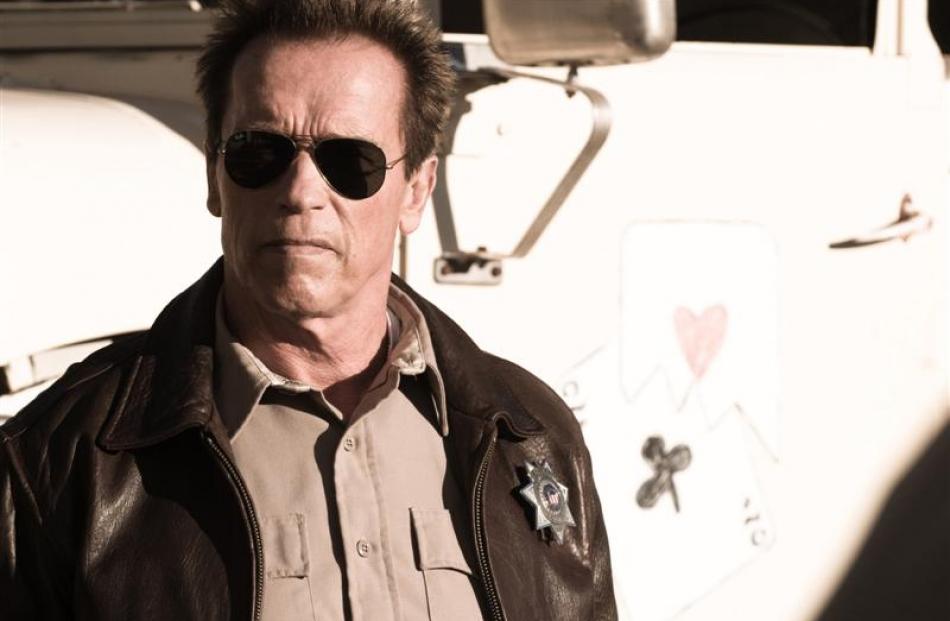 Action stars Arnold Schwarzenegger as Ray Owens in The Last Stand. Photos from MCT.