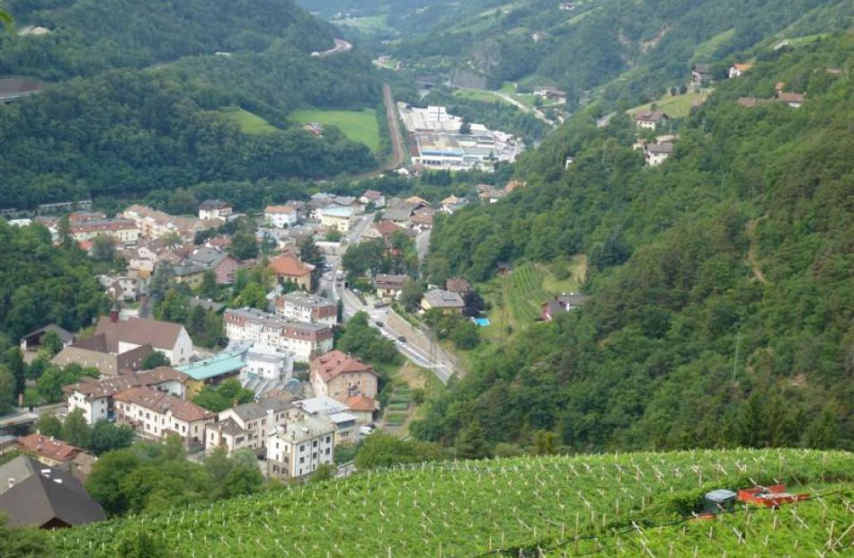 Klausen from the mountainside above.