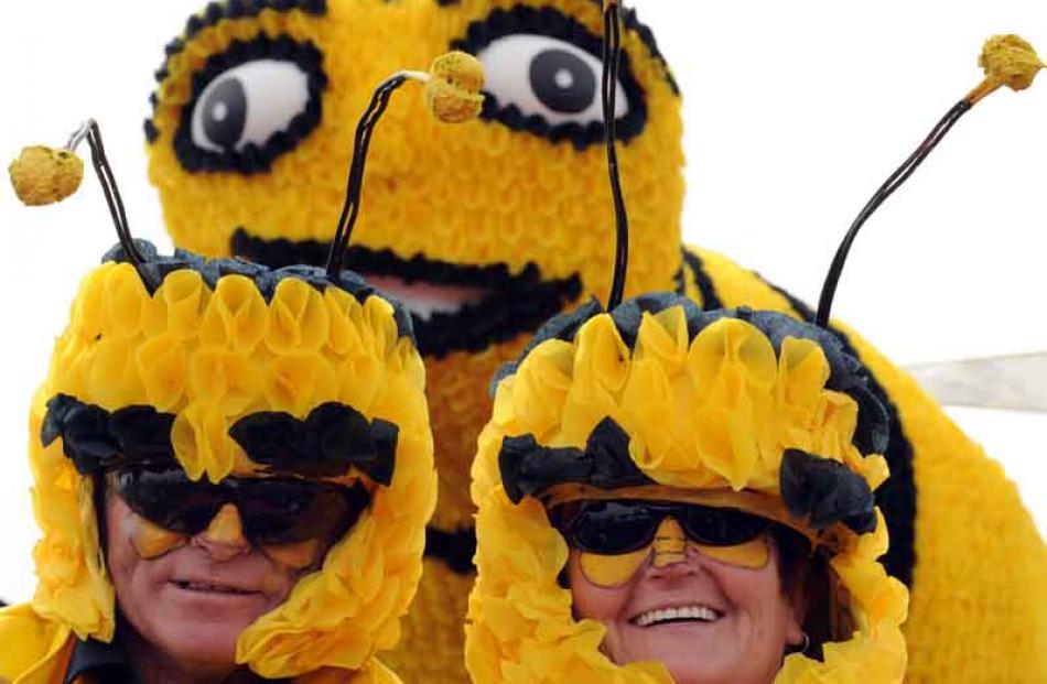 Keith and Ann Nicholl were berry happy after the Alexandra Fire Brigade's Bee Movie float was...