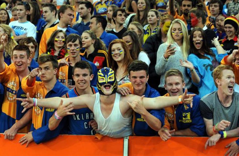 A snapshot of the crowd at Forsyth Barr Stadium last night.