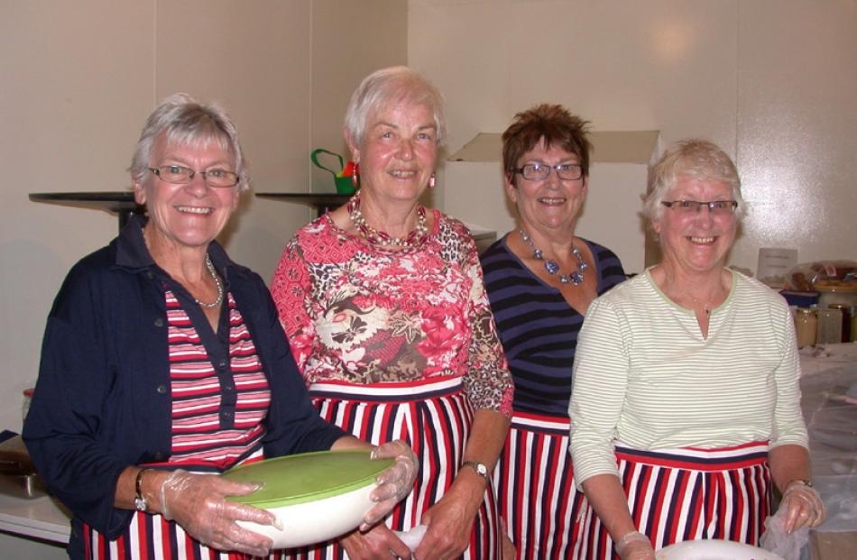 Barbara Stevenson, of Kakanui, Christine Schaffer, of Oamaru, Joan Sutherland, of Hampden, and...