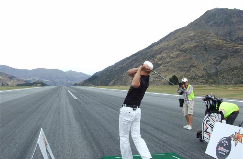 The PGA's top-ranked Australian Brendan Jones hit the winning drive, 626m.