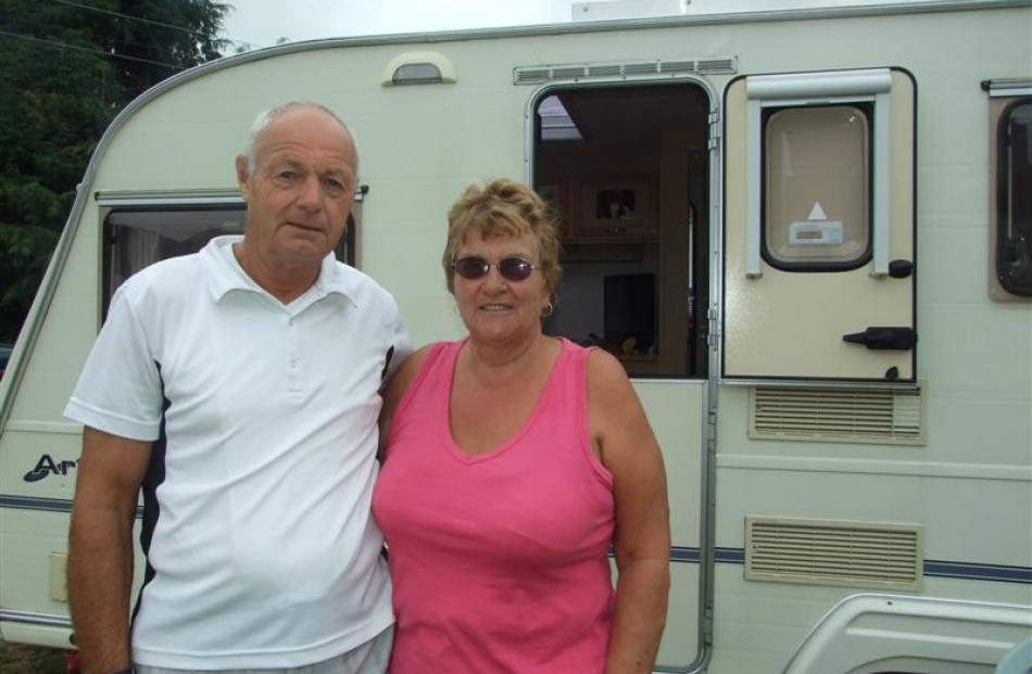 Oamaru couple Alan and Maggie Roberts spent three weeks at the Tuapeka Mouth site.