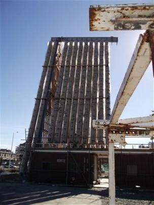 The transitional cathedral being built in Christchurch.