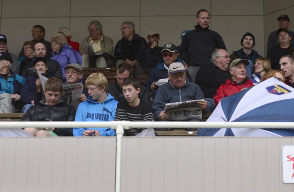 Part of the crowd in the stand on day 1, waiting for the game to start.