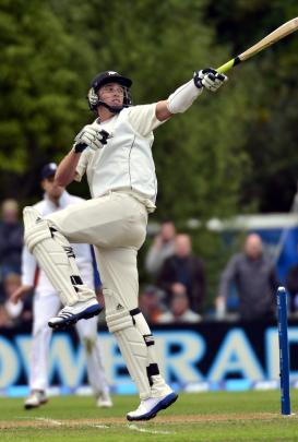 Southee plays a shot on day 3.