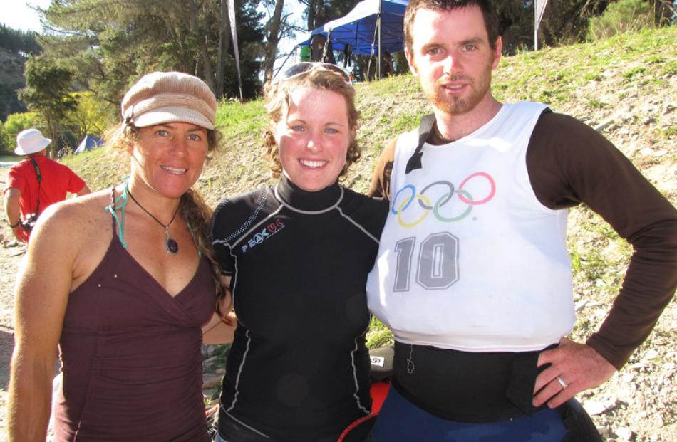 Polly Green of Rotorua, Antz Longman of Alexandra, and Claire O'Hara of England.