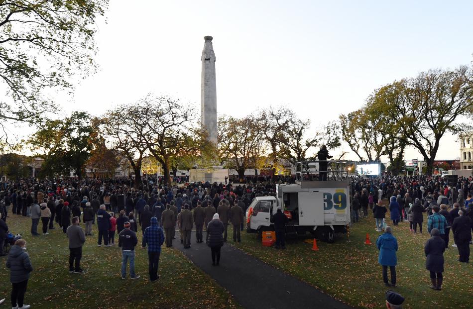 The service was held at the Cenotaph in Queens Gardens.