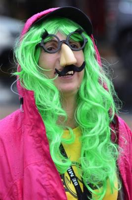 Margaret Hawthorne, of Wellington, gets into the spirit of the event by dressing up as one of the...