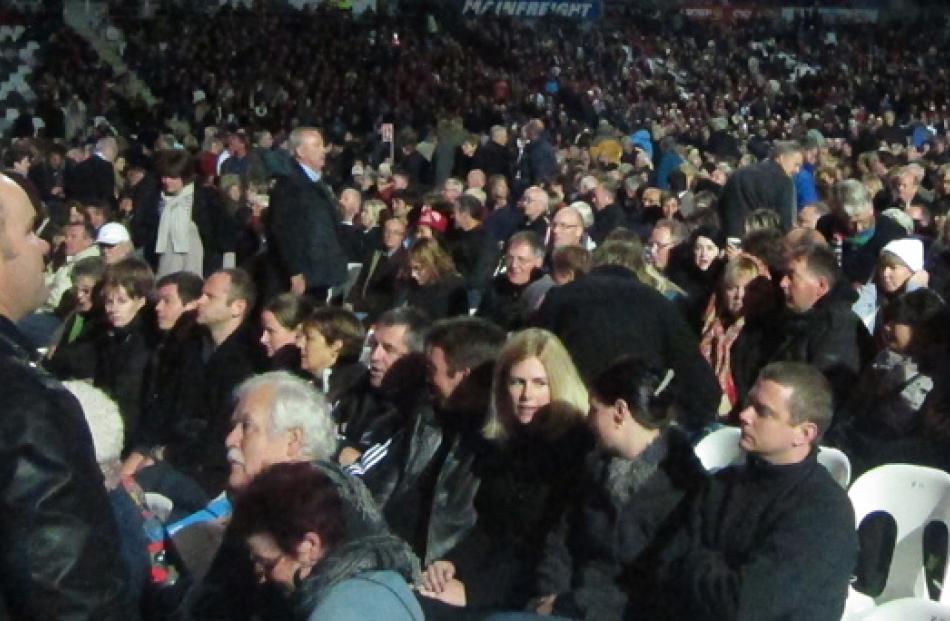 The crowd at Forsyth barr Stadium.