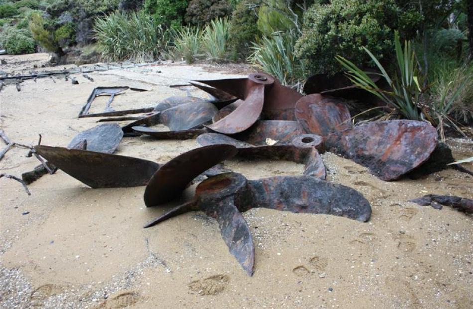 Propellers from the Othello found in Price's Inlet.