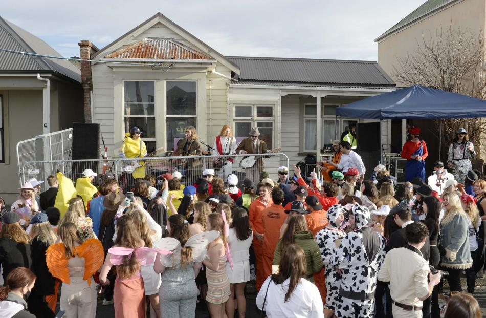 Party-goers enjoy the music and atmosphere.