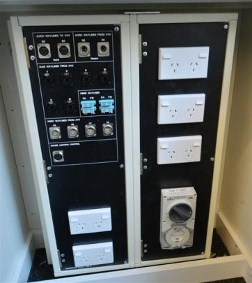 One of the many ''theatre boxes'', from which audio, visual and eletrical functions can be...