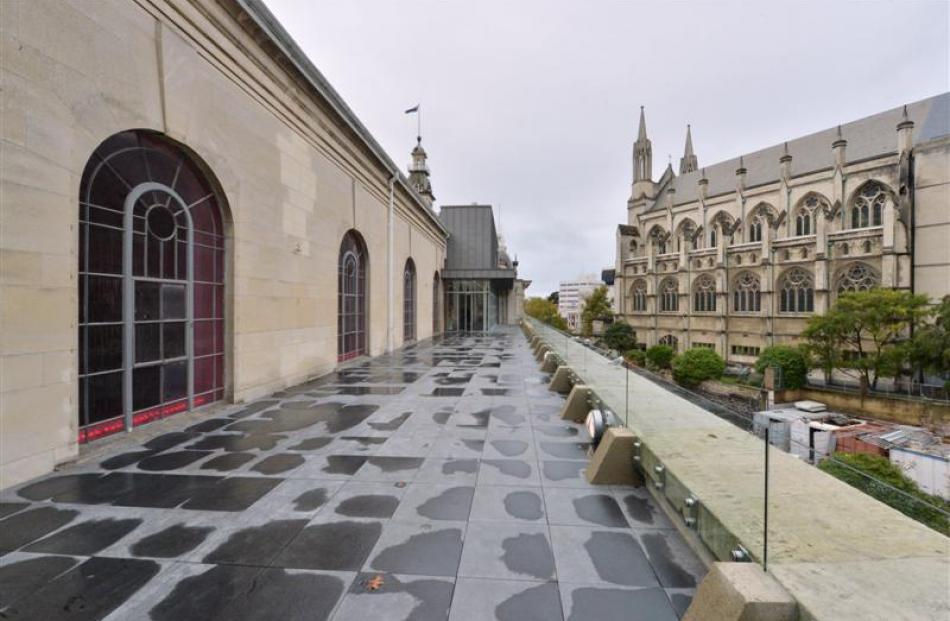 The outdoor roof terrace is available for functions.
