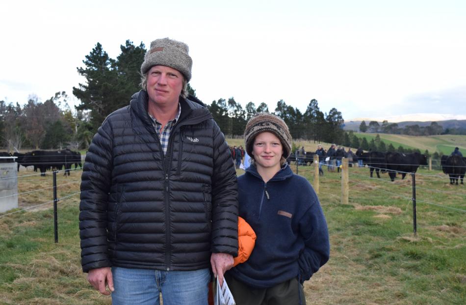 Craig Morgan and his son Wilfred Morgan (11), of Ngapara.