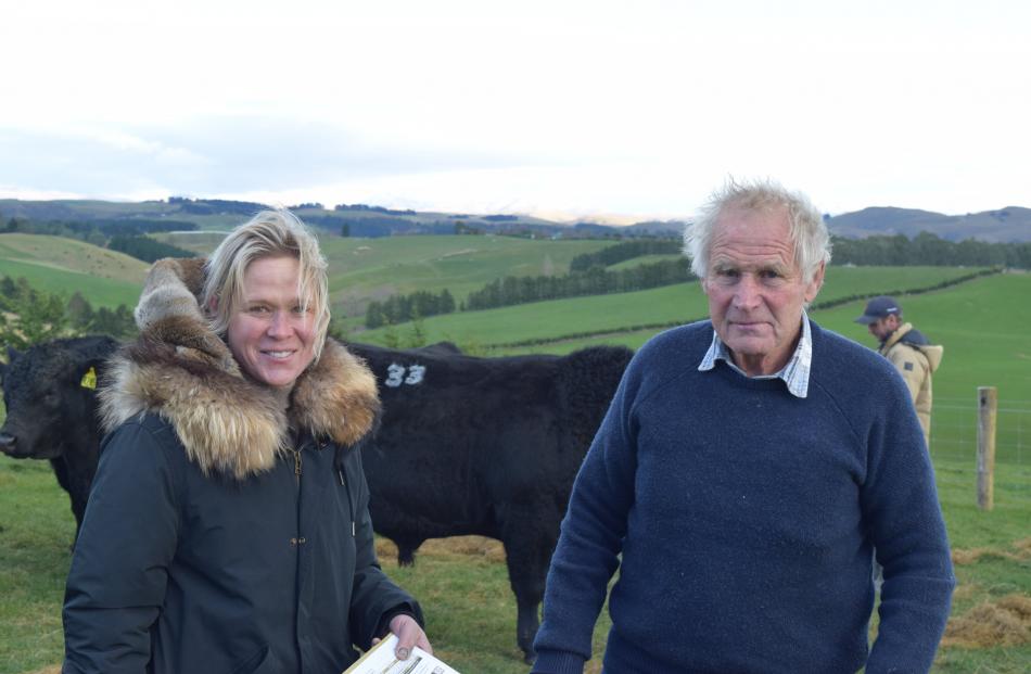 Georgie Cameron and her father Walter Cameron, both of Kurow.