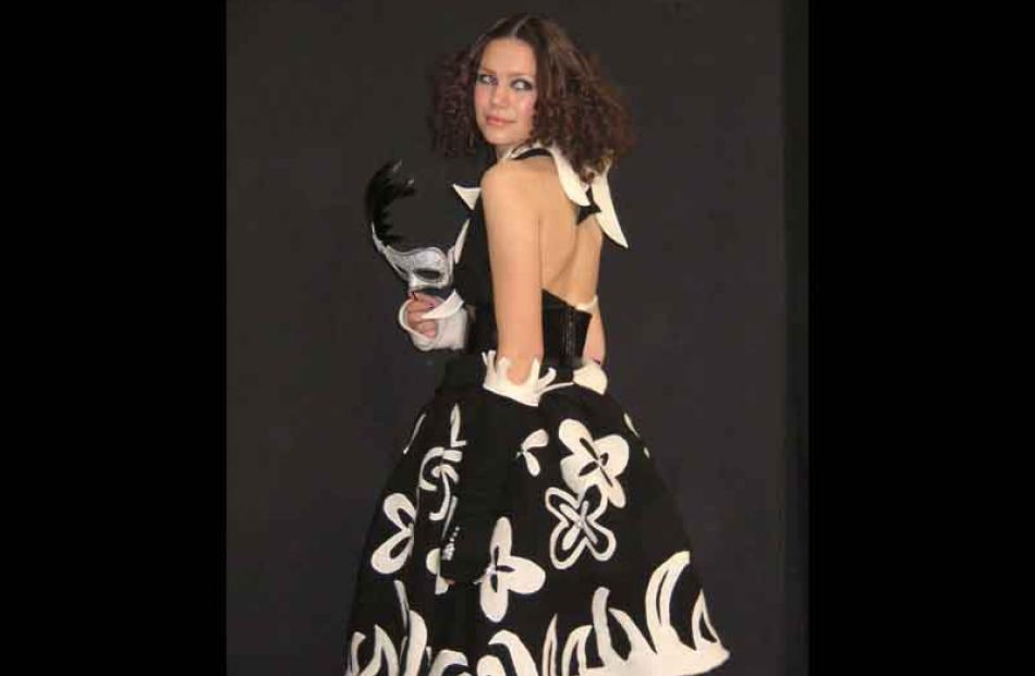 Alexandra model Rosie Whiting wears `Masquerade'', designed by Napier woman Laurel Judd, who won...