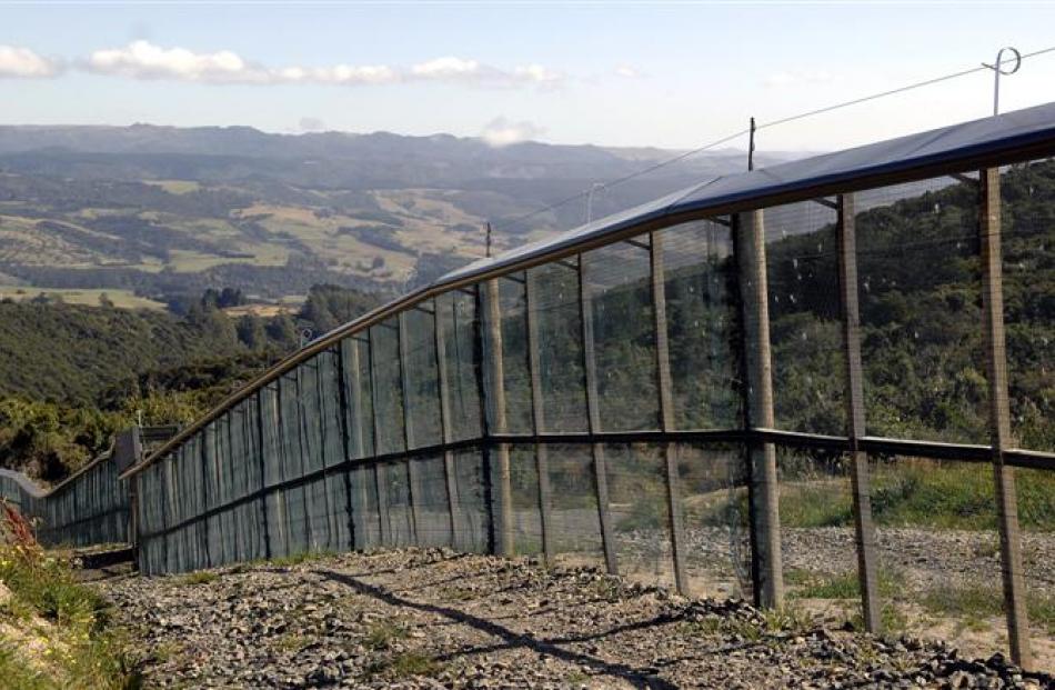 The Orokonui Ecosanctuary fence.
