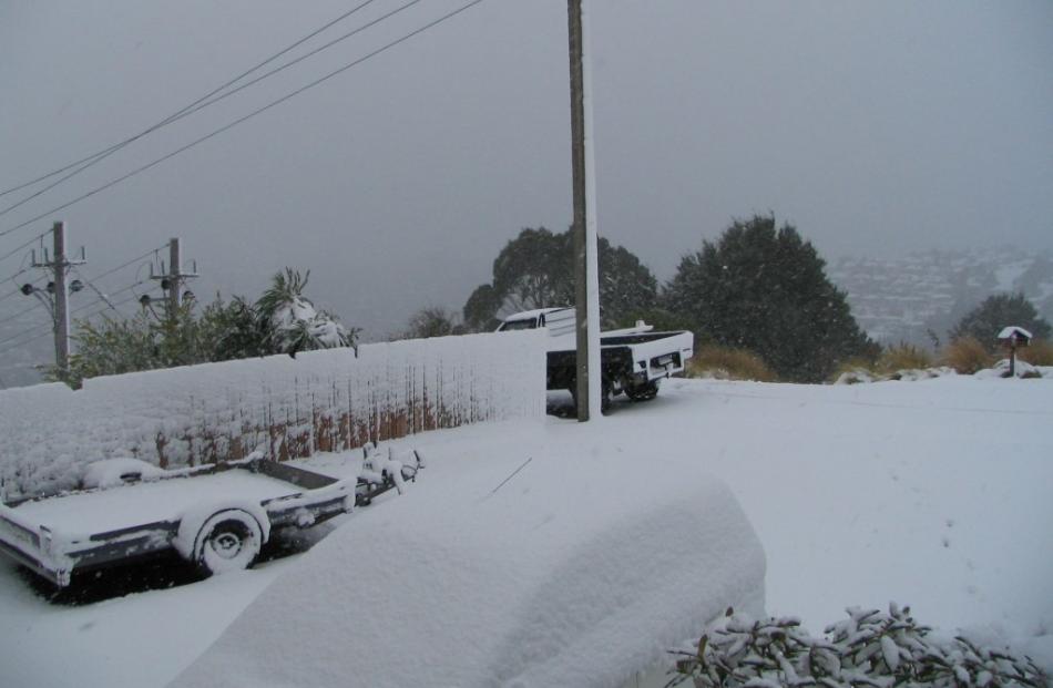 Reader photo from Jim Bennett, in Pine Hill, taken about 10.30am.