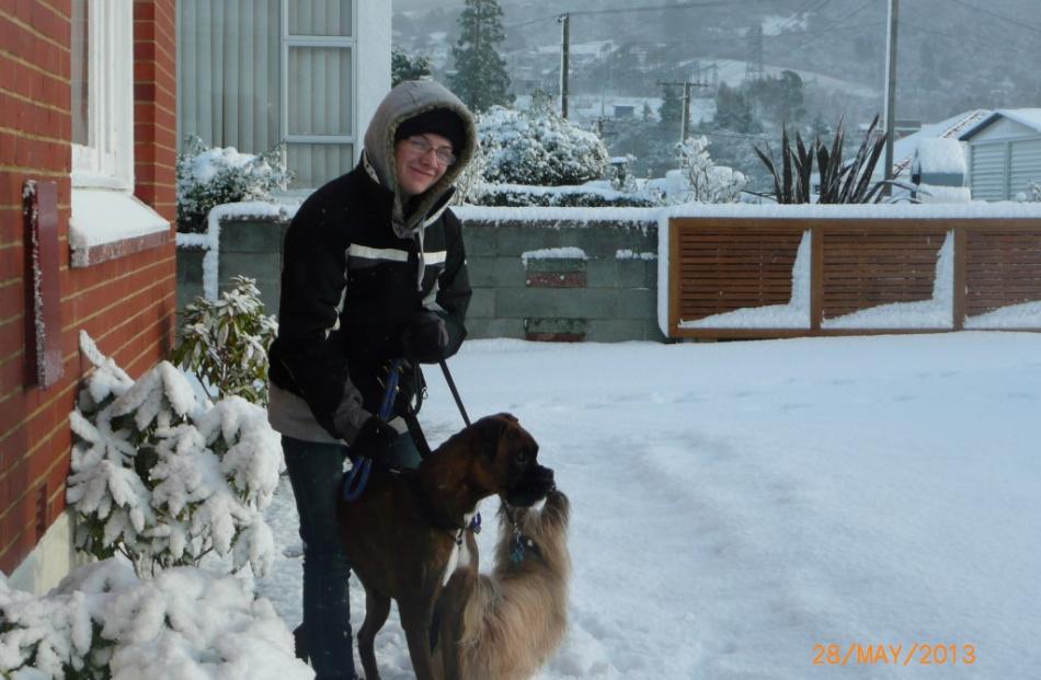 Shaun Key and the wannabe sled dogs Buster and Bear off to explore. Reader photo from Brent and...