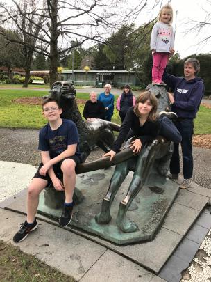 John and Barbara Low of Invercargill enjoy a family outing with their children and grandchildren,...