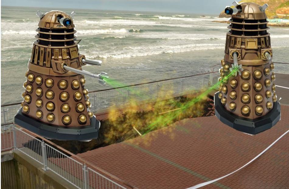 Exterminate! Exterminate! Daleks attack Dunedin. Image by Bronwyn Dargaville