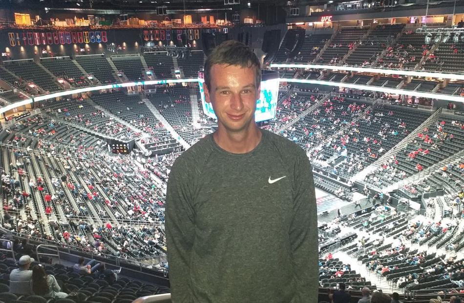 Jeff Cheshire at the PAC-12 (college) Basketball Tournament in the T-Mobile arena, Las Vegas....