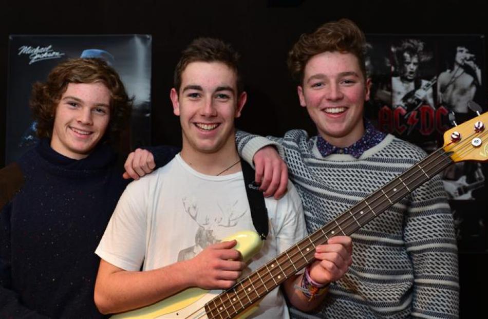 Puzzle Puppets (from left) Connor Blackie (17), Callum Fisher (16) and Nick Alexander (16) after...